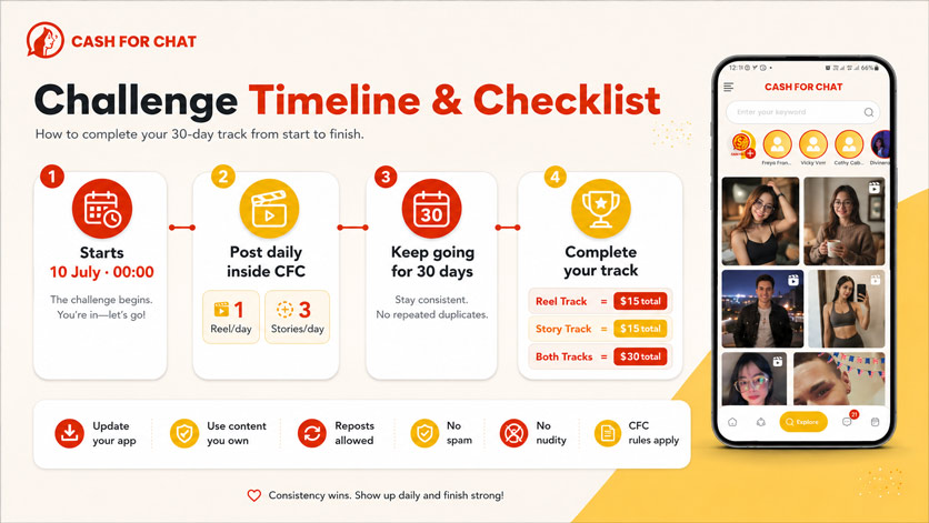 30-Day Creator Challenge timeline and checklist